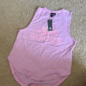 Women’s adidas tank - heathered pink